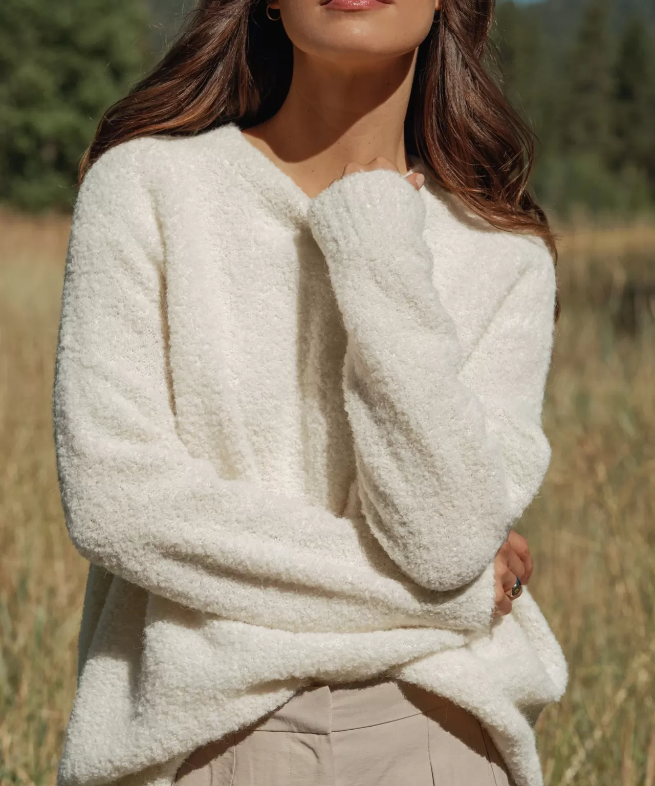 Jenni Kayne Alpaca Boucle Cocoon Crewneck