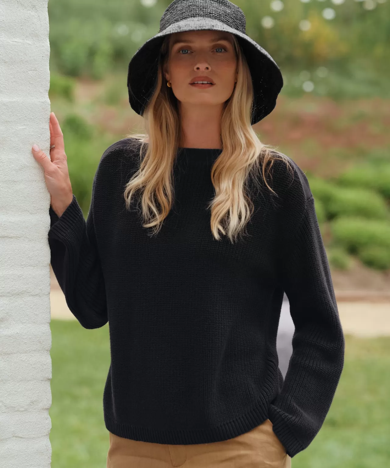 Jenni Kayne Cotton Boatneck Sweater