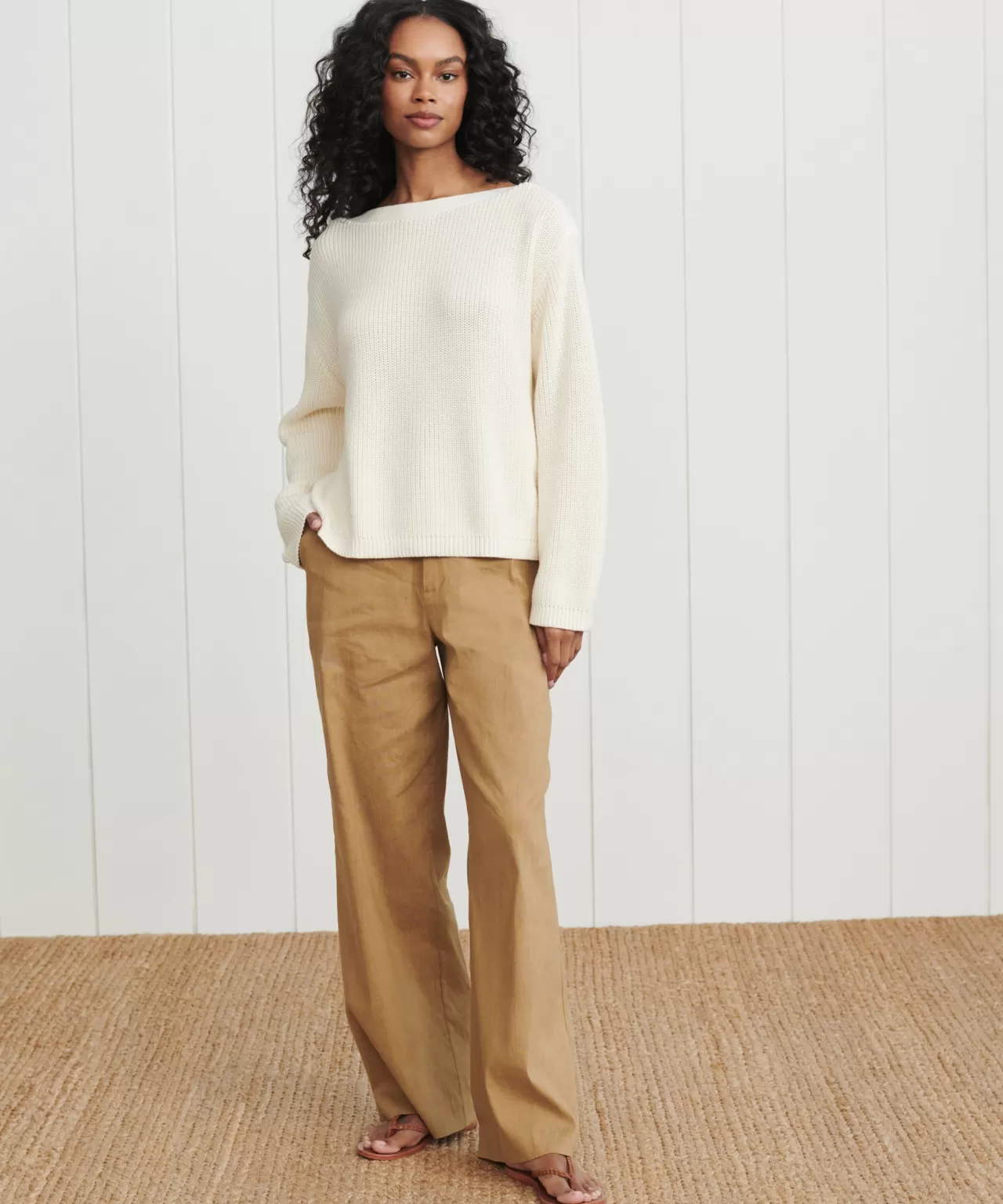 Jenni Kayne Cotton Boatneck Sweater