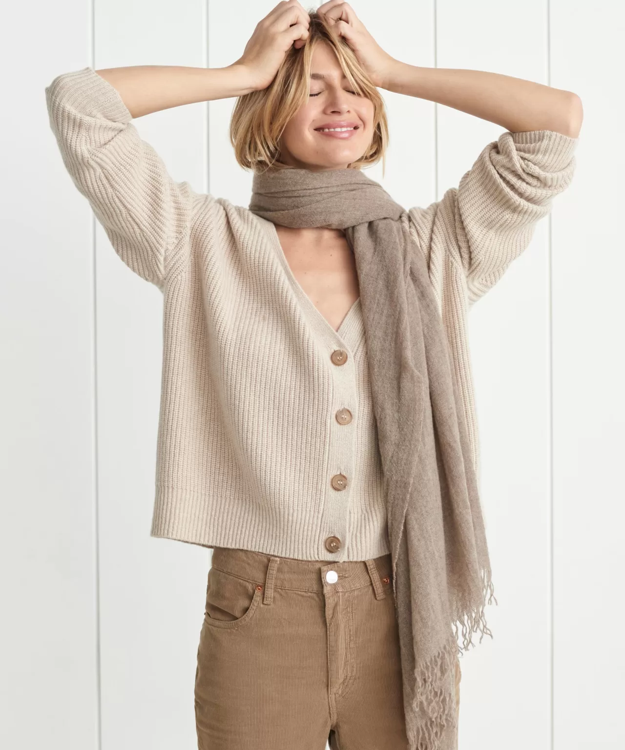 Jenni Kayne Cropped Cashmere Cocoon Cardigan