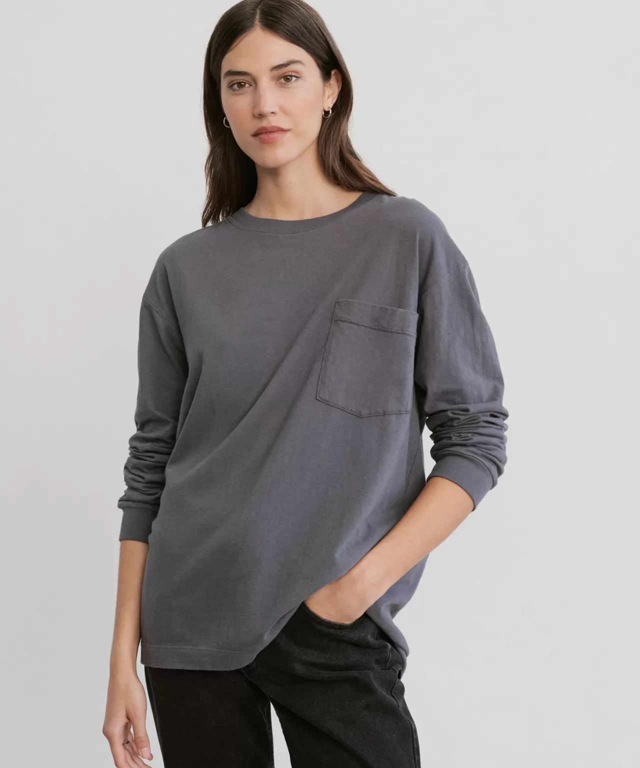 Jenni Kayne Long-Sleeve Vintage Pocket Tee