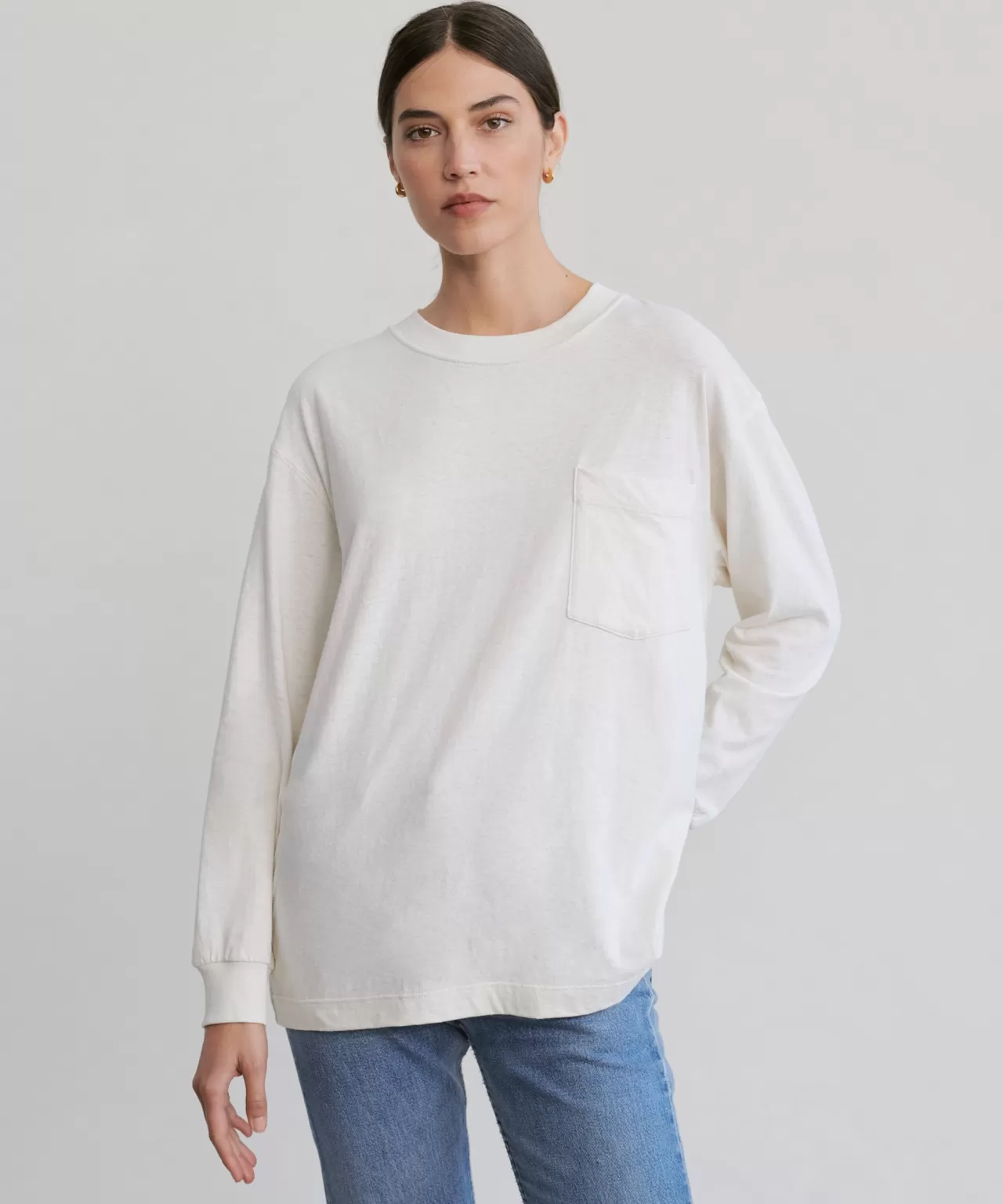 Jenni Kayne Long-Sleeve Vintage Pocket Tee