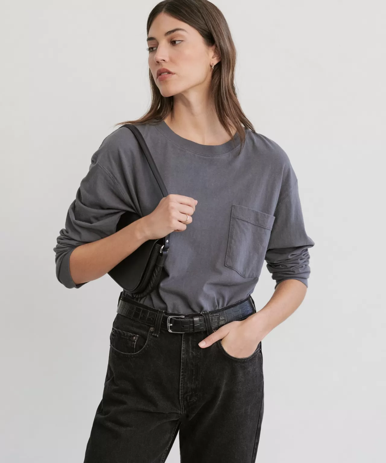 Jenni Kayne Long-Sleeve Vintage Pocket Tee