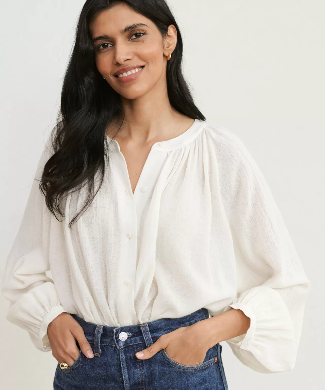 Jenni Kayne Long-Sleeve Willow Blouse