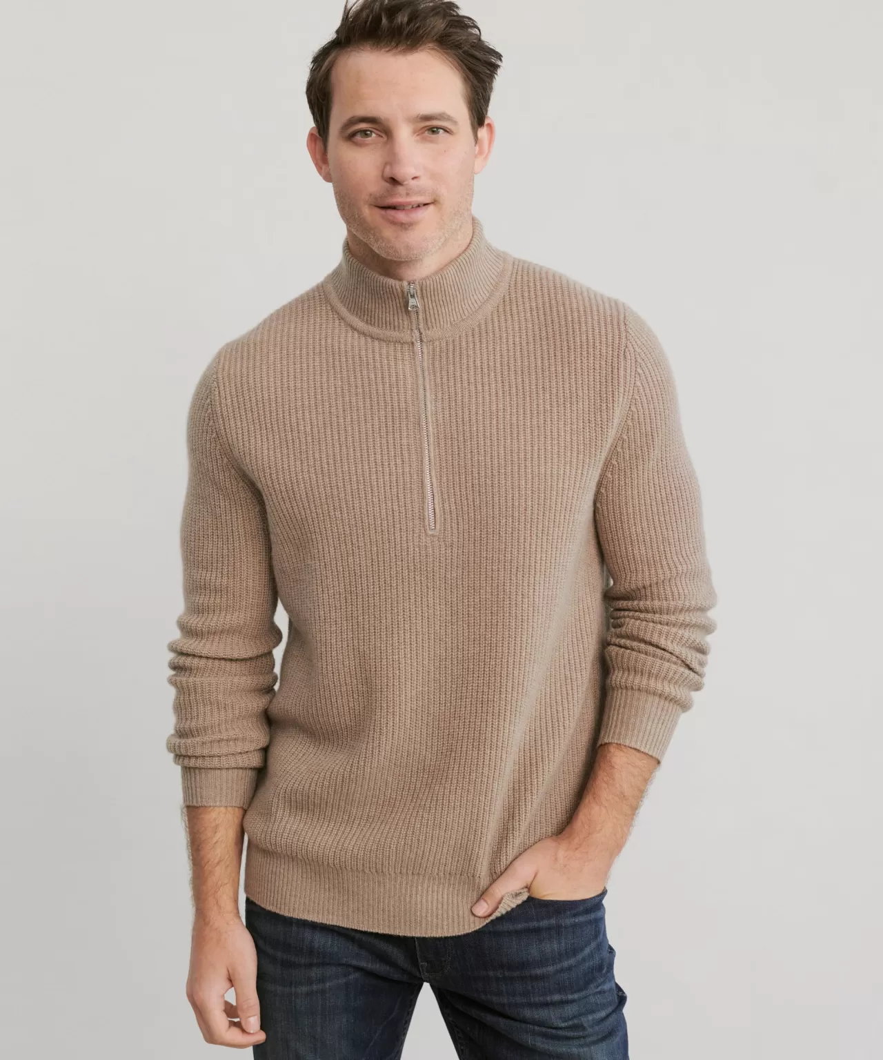 Kids Jenni Kayne Men's Wool Half Zip